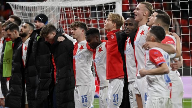 Fotbalisté Slavie Praha po domácím vítězství nad Fenerbahče