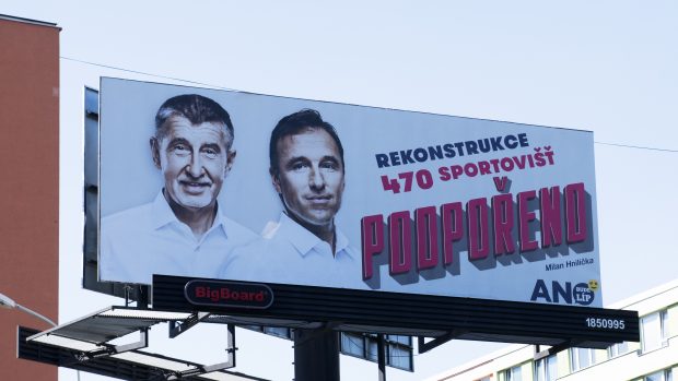 Předvolební billboard ANO