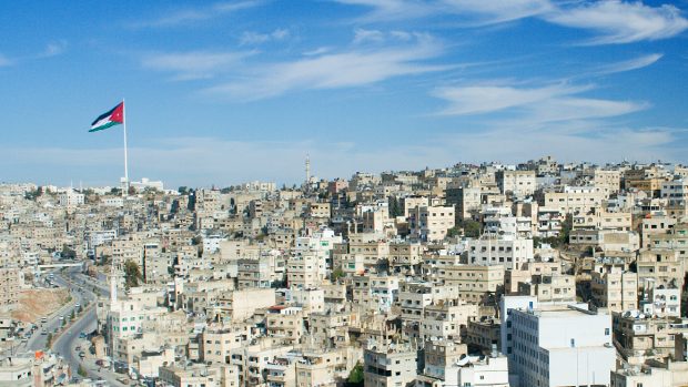 Pohled na hlavní město Jordánska Ammán