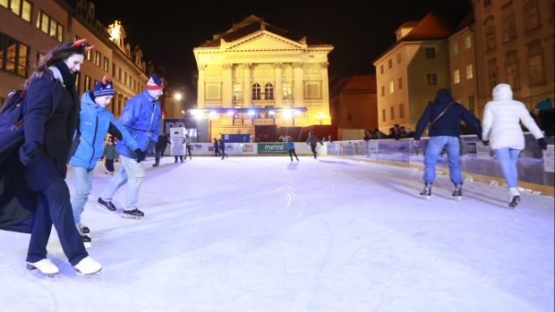 Ledová plocha na Ovocné trhu v Praze