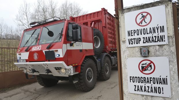 7.3.2015, odvoz zbylé munice z areálu ve Vrběticích na Zlínsku.