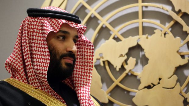 Saúdskoarabský korunní princ Mohamed bin Salmán na ilustračním snímku ze sídla OSN v New Yorku (27. březen 2018).