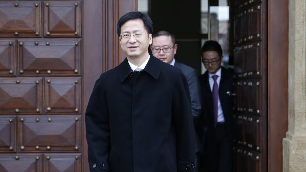 Velvyslance Čínské lidové republiky Čang Ťien-min v lednu 2019