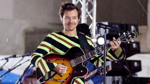 Zpěvák Harry Styles na koncertě v New Yorku