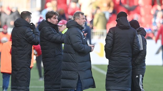 Zdeněk Grygera a Pavel Vrba na zápase Zlína