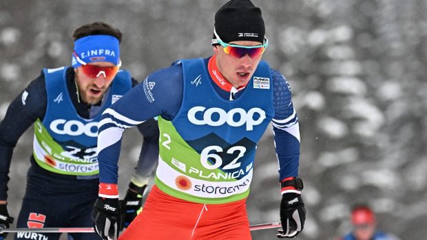 Běžec na lyžích Michal Novák na mistrovství světa ve slovinské Planici