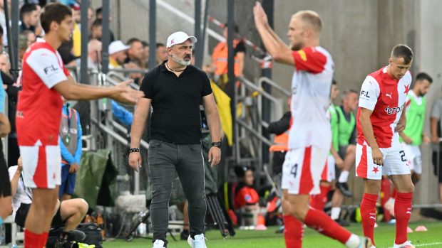Trenér Slavie Jindřich Trpišovský si pochvaloval atmosféru při odvetném utkání 3. předkola Evropské ligy