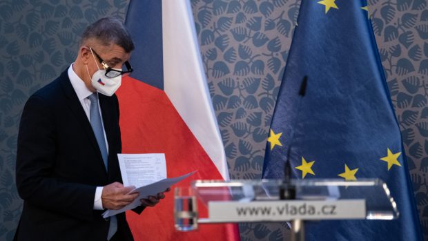 Andrej Babiš na poslední tiskové konferenci Vlády.