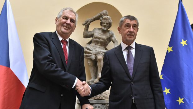 Prezident Miloš Zeman a premiér Andrej Babiš