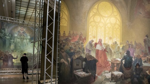 Alfons Mucha, Slovanská epopej, Obecní dům