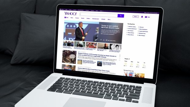 Internetový vyhledávač a stránka společnosti Yahoo. (Ilustrační snímek)