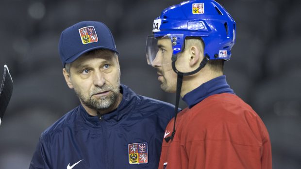 Trenér Josef Jandač a Tomáš Plekanec