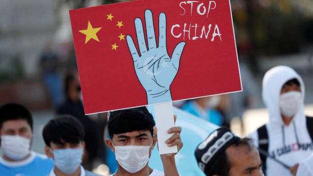 Ujgurové v Turecku protestují proti pronásledování čínských úřadů