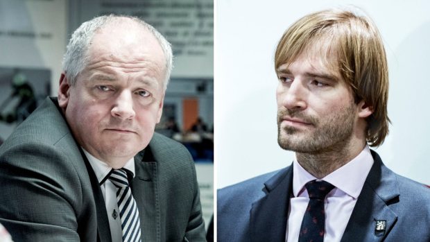 Náměstek ministra Roman Prymula a  ministr zdravotnictví Adam Vojtěch