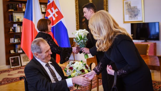 Prezident Miloš Zeman na Pražském hradě přijal slovenskou prezidentku Zuzanu Čaputovou