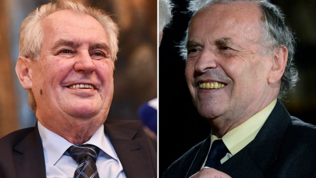 Prezident republiky Miloš Zeman a dlouholetý předseda Jazzové sekce Karel Srp.