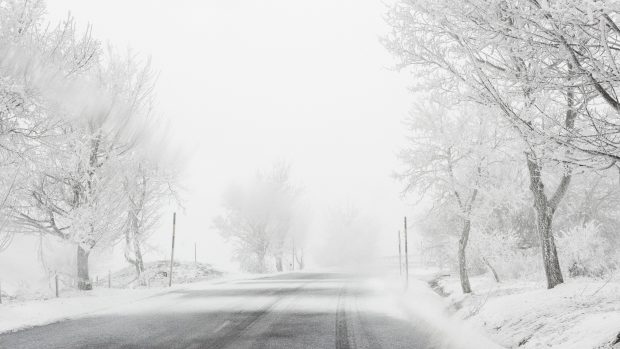 Cesta autem v zimě