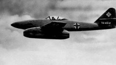 Letový záběr Messerschmittu Me 262