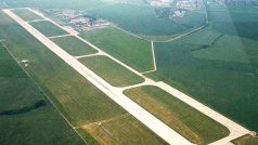 Letecký pohled na letiště Tuřany