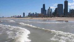 Pohled na Chicago od jezera Michigan