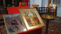 Vánoční ikony v pravoslavném chrámu sv. Václava v Litoměřicích