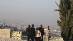 Židé na Olivové hoře v Jeruzalémě