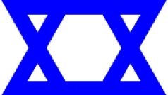 Davidova hvězda - symbol židovství i dnešního státu Izrael