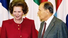 Margaret Thatcherová a François Mitterrand