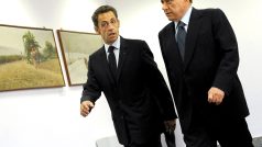 Francouzský prezident Nicolas Sarkozy a italský premiér Silvio Berlusconi