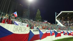 Tribuna českých fanoušků na Tehelném poli