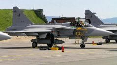 JAS-39 Gripen na základně v Náměšti