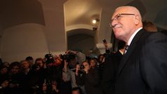 Prezident Václav Klaus před novináři