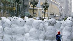 Sněhuláci ve městě