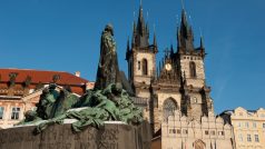 Pomník Jana Husa, Staroměstské náměstí, Kostel P. Marie před Týnem, Praha 1