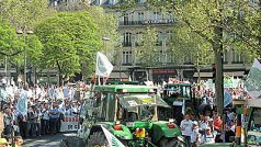 Protesty francouzských zemědělců v Paříži