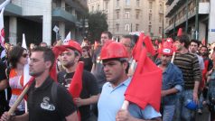 Protesty v Aténách. Řecko