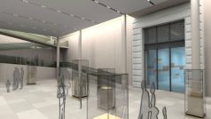 Vizualizace nové podoby Národního muzea - výstavní sál