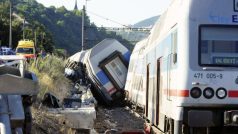 Nehoda vlaku v ústecké čtvrti Vaňov