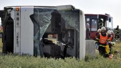 nehoda autobusu na Olomoucku