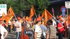 Demonstrace řeckých odborářů v Athénách proti úsporám