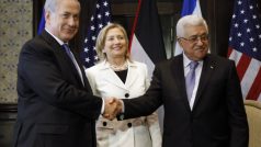 Benjamin Netanjahu, Hillary Clintonová a Mahmúd Abbás