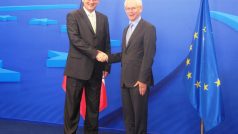 premiér Petr Nečas s předsedou Evropské rady Hermanem van Rompuyem