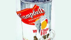 Campbellova tomatová polévka (z výstavy „Andy Warhol. The Early Sixties“ v Basileji)