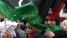 proti Kaddáfího režimu protestují i ženy