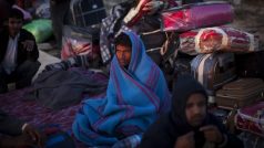 Humanitární situace v Libyi je katastrofální. Zahraniční dělník v uprchlickém táboře na libyjsko-tuniské hranici.jpg