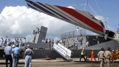 Trosky havarovaného letounu Air France