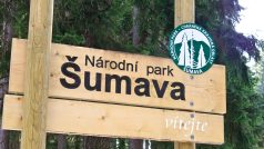 Napis Národní park Šumava