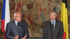 Prezident Václav Klaus s belgickým premiérem Yvesem Letermem