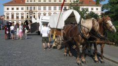 Královský průvod - přípravy na Pražském hradě
