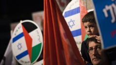 Na deset tisíc Izraelců požadovalo na demonstraci palestinský stát
